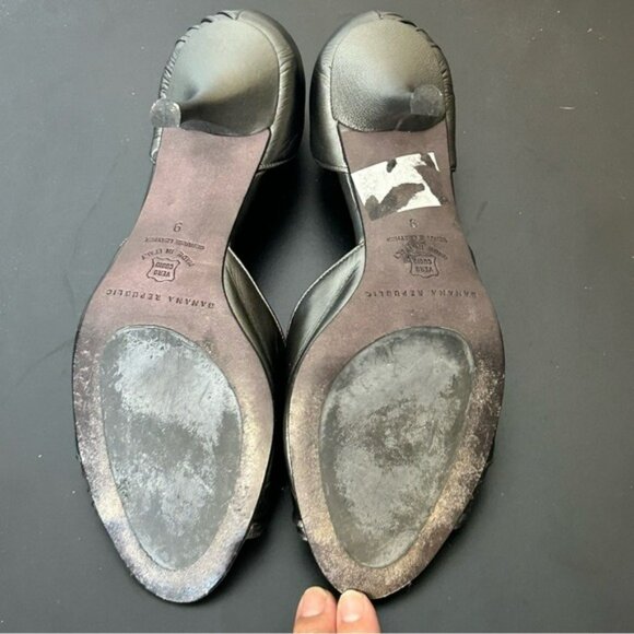 Banana Republic Women's Metallic Open-Toe 3" Heels Size‎ 9 *Small flaw - Picture 8 of 11